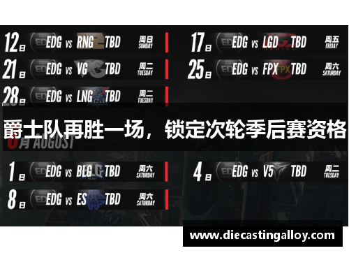爵士队再胜一场，锁定次轮季后赛资格